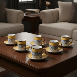 Porcelain Mug Set - 12 Pcs